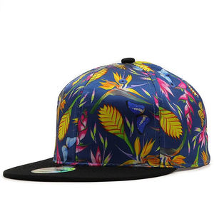 Tropical palmera hojas ala plana verano playa gorra colorido al aire libre Snapback sombrero Streetwear Casual Hip Hop gorra de béisbol - Product Image 5