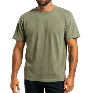 T-shirts pour hommes à manches courtes en coton biologique 100% de qualité supérieure, respirants, lourds, style streetwear, personnalisables, vente chaude - Product Image 5