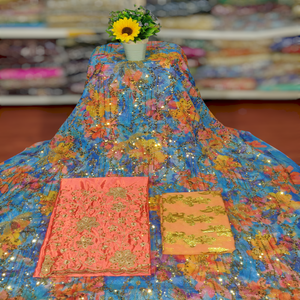 Nouvelle arrivée tendance, robe Fransawi Dirac en jacquard à perles de pierre, avec des couleurs vibrantes, motif floral pour les filles, événements de fête - Product Image 4