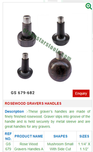 Rosewood Gravers Handles GS 679 Herramientas de joyería para herramientas de joyería - Product Image 2