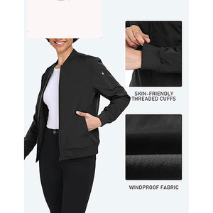 Chaqueta Bomber de piel de oveja de alta calidad para mujer, acolchada y transpirable, teñida Lisa para mujer, ropa de calle de alta calidad - Product Image 5