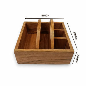 Alta demanda de artículos de cocina, soporte para cubiertos de madera, accesorio decorativo para mesa - Product Image 4