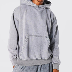 Sweat à capuche d'hiver pour homme 100% Coton de Haute Qualité, Coupe Oversize à Épaules Tombantes, en Polaire Lavée, Respirant, Écologique, Grammage Lourd, Personnalisable - Product Image 1