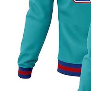 Chaqueta Varsity Personalizada para Hombre con Cuello Alto, Mangas de Lana, Bordado, Corte Holgado Informal, Lista para el Invierno - Product Image 6