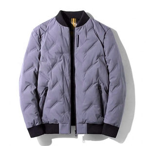 Custom High Quality <b>Thin</b> Padded Stand Collar Men's Winter <b>Puffer</b> <b>Jacket</b> Casual Outerwear - Product Image 3