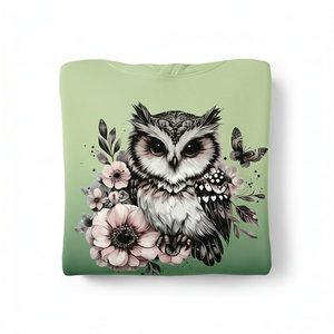 เสื้อฮู้ดผู้หญิงพิมพ์ลายกราฟิกแบบกำหนดเอง ทรงหลวม โอเวอร์ไซส์ ผ้าฟลีซหนานุ่ม - Product Image 5