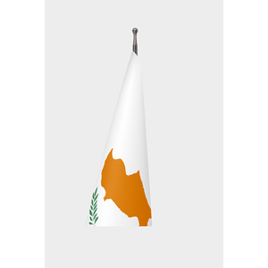 Bandera de escritorio oficial de Chipre para interiores, estilo banderín, con asta de aluminio, tela digital de seda, algodón, plástico, poliéster, para exhibición educativa - Product Image 3