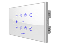 Interrupteur d'alimentation électronique WiFi intelligent Fox Domotics pour la domotique, 4 gangues, tactile capacitif, compatible Google Alexa, variateur de ventilateur, 6A CE IP40