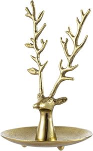 Figurine de renne vintage en finition cuivre, organisateur de table avec cornes, support et sculpture animale, artisanat métallique décoratif pour hall d'hôtel - Product Image 3
