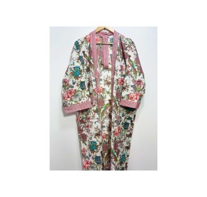 ชุดกิโมโนผ้าฝ้าย100% อินเดียสวยระบายอากาศได้ดีชุดใส่นอนสไตล์โบฮีเมียนสำหรับเพื่อนเจ้าสาวในฤดูใบไม้ผลิ - Product Image 3