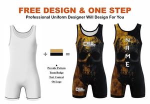 Diseño personalizado y logotipo Hombres y niñas Wrestling Fighting Bodysuit 2026 Camiseta de lucha libre con impresión de transferencia de calor más vendida - Product Image 2