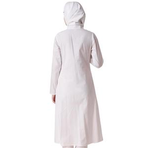 Hajna Modest - Túnica informal de algodón blanco con estampado de verano - Product Image 4