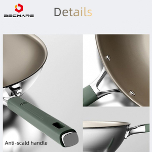 Padella in titanio, senza olio, senza ruggine, antiaderente, stufa a gas, padella universale in lega di titanio - Product Image 4