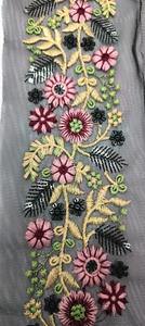 Elegante encaje bordado floral negro intrincado detalle para vestidos de novia sofisticados ropa de noche de negocios Zapatos Ropa - Product Image 6