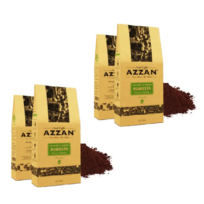 कड़वा स्वाद Caffeinated पेय 12 महीने शेल्फ जीवन Azzan उच्च गुणवत्ता मिश्रित रोबस्टा जमीन कॉफी