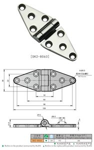 KUNLONG 304, нержавеющая сталь, морское оборудование, Люк, отливной дверной шарнир, SK2-8063 - Product Image 6