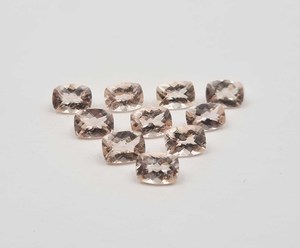 หมอนมอร์แกไนท์สีชมพูธรรมชาติที่ผ่านการรับรองจาก IGI ตัดอัญมณีหลวมขนาด5*7มม. สำหรับการทำเครื่องประดับ - Product Image 1