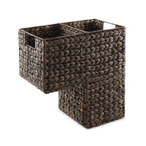 Tienphong Handicrafts - <b>Woven</b> Water Hyacinth Step <b>Basket</b>, Staircase <b>Basket</b> with Handles for Home - Made in Vietnam - Product Image 2