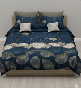 100% Cotton <b>King</b> <b>Size</b> Bedsheet Set with 2 <b>Pillow</b> Covers Folded 600TC European-American Style Wrinkle-Resistant - Product Image 2