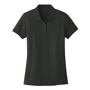 Jersey de algodón pesado de alta calidad, tallas grandes, logotipo personalizado para mujer, ajustado para camisetas de Polo, ropa de calle informal transpirable sólida - Product Image 2