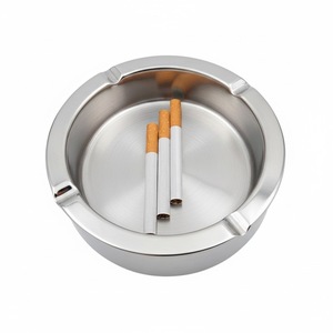 Cendrier à cigares en acier inoxydable de qualité supérieure, cendrier à cigarettes carré en métal, finition polie, porte-cendres de bureau, cadeau pour homme - Product Image 6