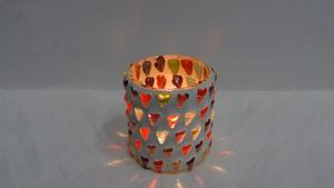 Vantage Hot Colored Glass Forested Votive for Wedding Decor Handmade Glass Fancy Crystal <b>Small</b> Votive Modern Style Fancy Votive - Product Image 2