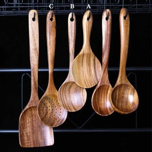 Handcrafted Wooden Kitchen Utensils <b>Small</b> Wooden Spoon and Spatula Sets Cooking Kitchen utensil with ergonomic handle - Product Image 1