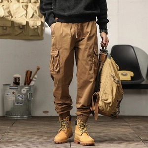 กางเกงยีนส์ผู้ชายทรงหลวมกระเป๋าข้างขนาดใหญ่กางเกงคาร์โก้ลำลองลายพรางกางเกงวิ่งฮิปฮอป - Product Image 2