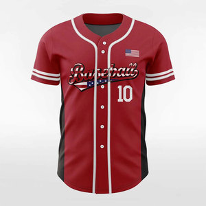 Camiseta de béisbol transpirable de tamaño personalizado de talla grande hecha en poliéster impreso con técnica de sublimación en stock ropa deportiva - Product Image 1