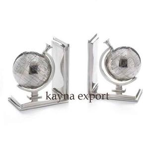 Luxe argent plaqué fantaisie bateau concepteur étagère décorative fabriqué à la main en aluminium serre-livres forme moderne Sculpture serre-livres décor - Product Image 6