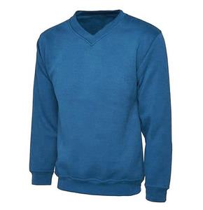 Vente en gros de sweat-shirt à col en V pour hommes de haute qualité en coton éponge française personnalisé épaule basse taille plus léger - Product Image 4