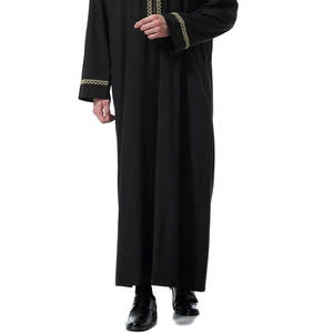 Jubbah ผู้ชายมุสลิมแขนยาวสไตล์ดั้งเดิมสีพื้น - Product Image 6