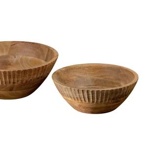 Bol décoratif rond en bois de manguier de qualité supérieure pour la décoration de la maison, centre de table, décoration de fête à domicile, décoration de mariage - Product Image 3