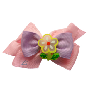 Fiocchi per capelli con clip, accessori per acconciature, abbinabili a dettagli floreali in acrilico in 4 colori trendy - Product Image 2