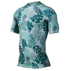 Sublimación personalizada Logo Hombres Slim Fit Rash Guard No Gi BJJ MMA Sports 100% algodón, camiseta para hombres, ajuste suelto, impreso - Product Image 3