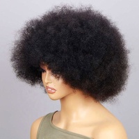 Perruque Frontale HD Lace Foxen en Cheveux Naturels Frisés Bruts Birmans, 250 Densité, Afro Crépus Bouclés, Prête à Porter, Sans Colle