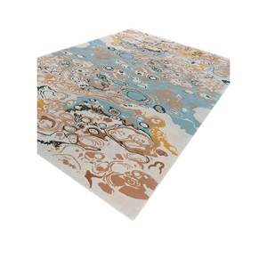 Sthir Ivory Hand Knotted Wool <b>Rug</b> Piwl-7006(Cm-01) <b>Fluffy</b> Abstract Carpet for Home for Bedroom Hallway Handmade Technique <b>Rug</b> - Product Image 2
