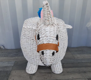 SISU fait à la main licorne écologique maison panier de rangement jacinthe d'eau en forme de jouet panier pour enfants salle de jeu - Product Image 2