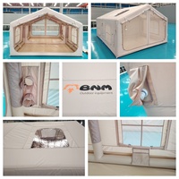 Abri de camping personnalisé, grande tente gonflable d'extérieur en toile, tente à une chambre, double couche, imperméable, quatre saisons