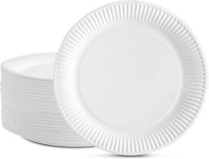 Assiettes en papier jetables biodégradables, Top tendance, anti-trempage compostables pour un usage quotidien et les fêtes - Product Image 3