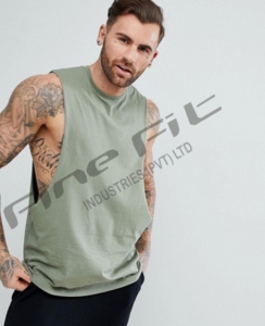 Débardeurs en coton pour hommes avec logo personnalisé, sans manches, en tricot, style décontracté - Product Image 1