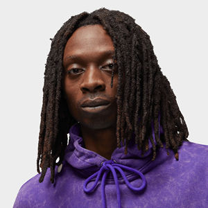 Sweat à capuche violet personnalisé délavé à l'acide Streetwear Pull Homme Casual Fleece Sweat à capuche Tie Dye Look Vente en gros OEM - Product Image 5