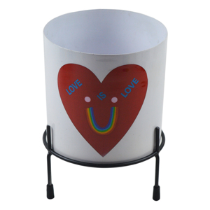 Pot de fleurs abstrait arc-en-ciel pour plantes d'intérieur, Design Unique, thème lgbt, jardinières décoratives pour la maison et le jardin - Product Image 3