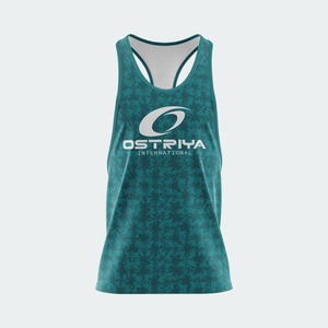 Débardeur sans manches pour homme Ostriya en polyester/coton, écologique, avec logo sur le devant, séchage rapide, respirant, personnalisable, pour la salle de sport - Product Image 2