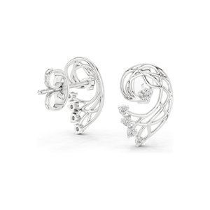 Élégantes boucles d'oreilles en diamant de laboratoire 18 carats pour femmes, clarté VVS-VS EF, options or rose, jaune, blanc et moissanite, 0,12 CT CVD - Product Image 5