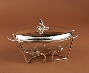 Casserole en acier inoxydable moderne de haute qualité avec couvercle, écologique pour la restauration en buffet - Product Image 1