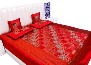 Directo de fábrica, venta al por mayor, 100% juegos de edredón de algodón, ropa de cama colorida, diseño de borde de ajedrez, funda de cama doble de seda, juego de cojines 405 - Product Image 3