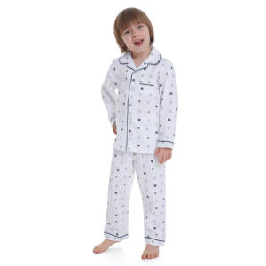 Bonito conjunto de ropa de dormir para niños, pijamas de algodón suave para niños y niñas, ropa de dormir cómoda con estampado de dibujos animados para bebés, ropa de salón para niños, trajes - Product Image 5