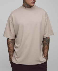 OEM fabriqué au Pakistan personnalisé 240GSM Premium coton Tshirt solide motif décontracté en gros vierge conception de base de tous les jours - Product Image 1