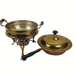 Chauffe-plats de mariage en laiton chauffe-plats de bonne qualité et chauffe-plats de buffet avec support en laiton à vendre - Product Image 4